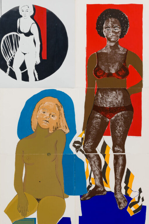 Emma Amos, Three ladies (detail), 1970. Courtesy of Alison Jacques Gallery