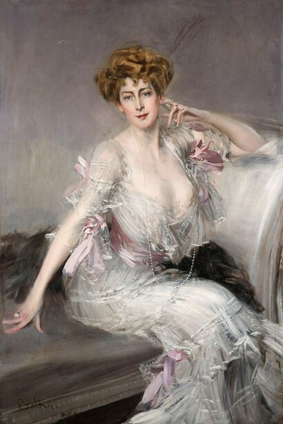 Giovanni Boldini, Ritratto di Anna Elizabeth Hansen, olio su tela, 144 x 98 cm. Collezione privata. Courtesy of Palazzo Martinengo