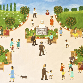 Giorgos Rigas, At the park (detail), 1989. Courtesy of C. Grimaldis Gallery 