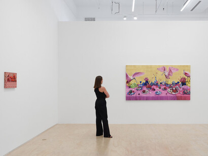 Ana Elisa Egreja, The flight of color, exhibition view. Courtesy of Jessica Silverman 