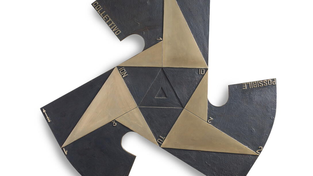 Gio' Pomodoro, Sole produttore 3, 1974, bronzo, diametro 123 cm