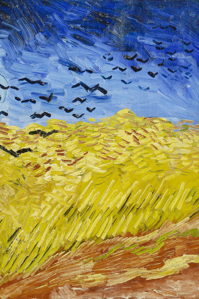 Vincent van Gogh, Trigal con cuervos (detalle), 1890