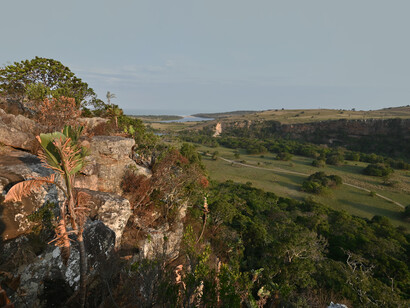 Mzamba river gorge, part of biodiversity hotspot in Amadiba territory threatened by mining © Ashish Kothari