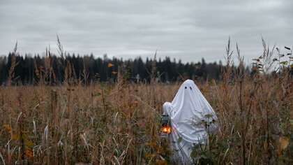 Fantasma em meio a uma plantação
