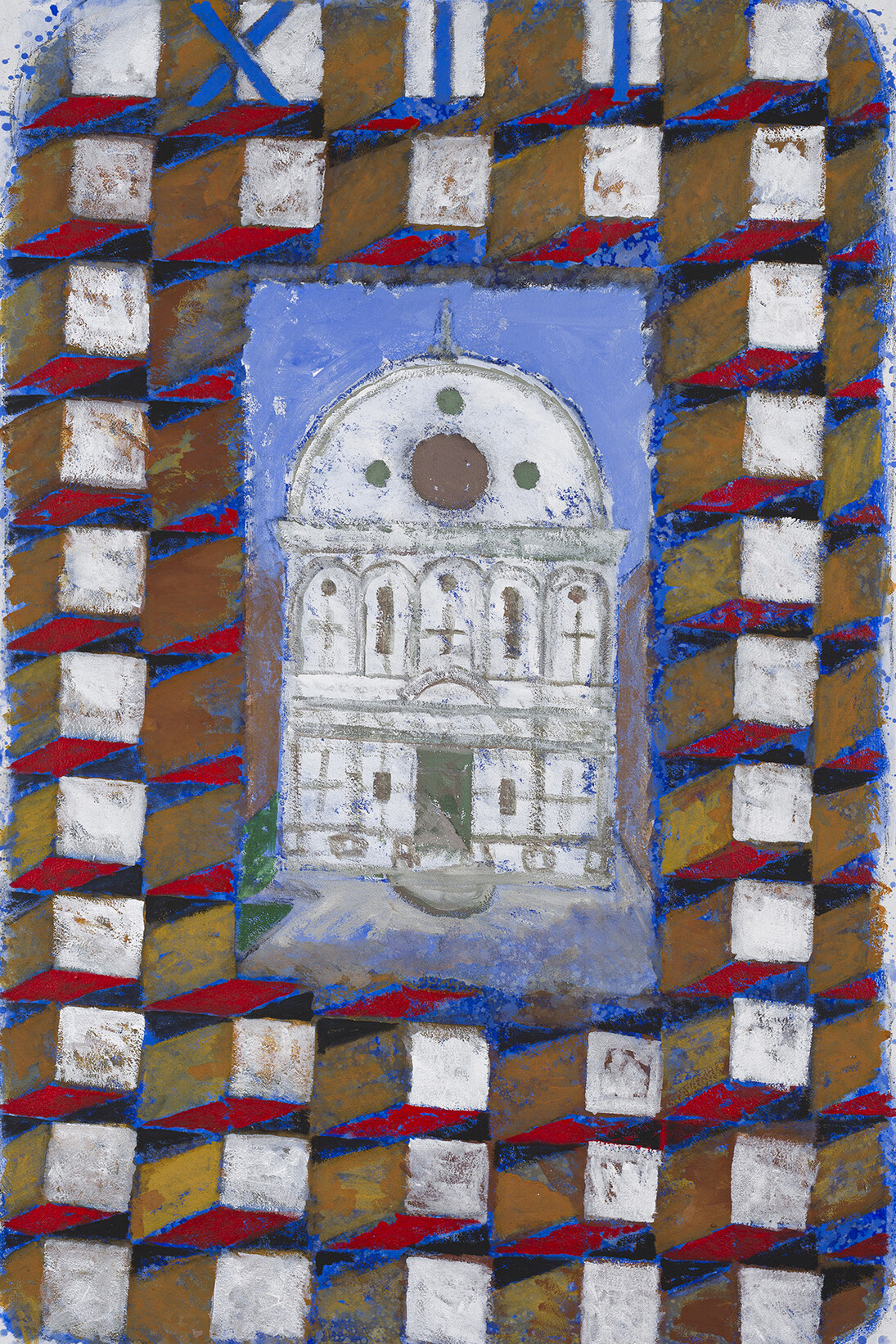 Joe Tilson, The Stones of Venice Santa Maria dei Miracoli, 2015, acrylic on canvas, 183 x 122 cm, © Joe Tilson, courtesy Marlborough Fine Art - Copy. (Detail)