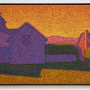 Camilla Marie Dahl, Weathervane, pumice, perlite, acrylic and oil on canvas, 39⅜ x 59 inches. Courtesy of the artist and Ross+Kramer