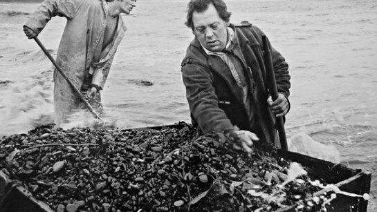 Chris Killip, Netting Seacoal, Lynemouth, 1983 inkjet print 50 x 40 cm courtesy  the artist