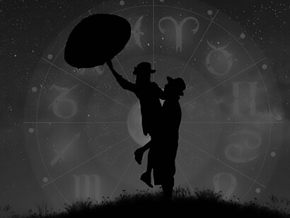 Explore the zodiac wheel and astrology concepts, including the dynamics of a couple's relationship, to delve deeper into celestial influences and enhance your understanding of astrological connections