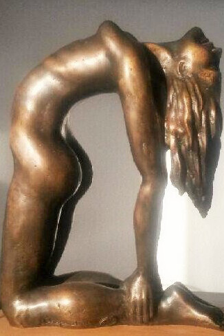 Samadbi, Immersione nel cosmo, bronzo 3 copie, 32 x 25 x 12 cm
