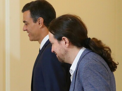 El presidente del Gobierno y el secretario general de Podemos, en La Moncloa
