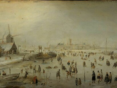Hendrick Avercamp, Winter Landscape, about 1630, Oil on copper, 28.60 x 42.20 cm, National Galleries of Scotland (Bequest of David Laing 1879)
