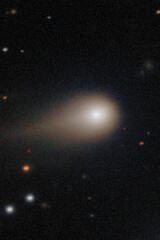 Color photo of 3I/ATLAS by the Gemini South Observatory on 27 August 2025, showing its fuzzy coma and tail