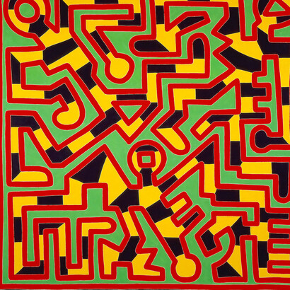 Keith Haring, Untitled, May 22 1988, acrilico su tela, 305,82 x 305,82 cm, New York, Tony Shafrazi Gallery © Keith Haring Foundation