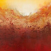 Govinda Sah Azad, Phenomenon, 2013, acrylic on canvas, 90 x 90 cm. Photo Jonathan Greet. Image Courtesy October Gallery, London