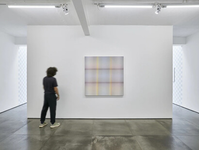 Philippe Decrauzat, Soon all shades disappear, exhibition view. Courtesy of Nara Roesler Gallery