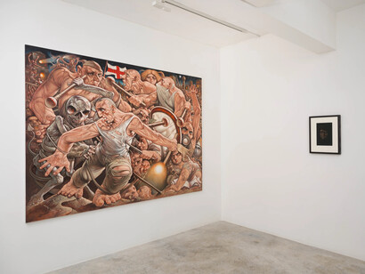 Peter Howson, Luxuria, exhibition view. Courtesy of Flowers Gallery 