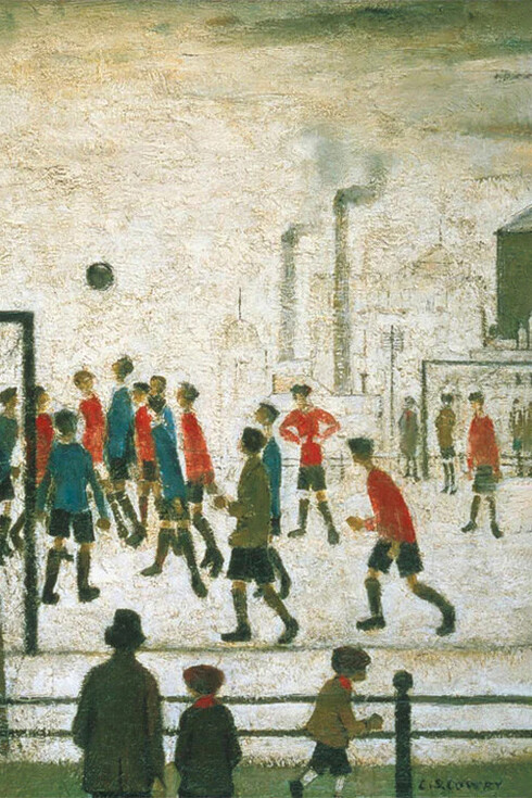 L. S. Lowry, El partido de fútbol (detalle), 1949