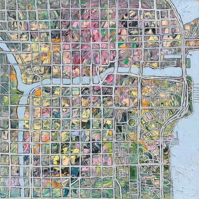 Lisa Kinzelberg, Chicago riverwalk, 2025. Courtesy of Casterline|Goodman Gallery