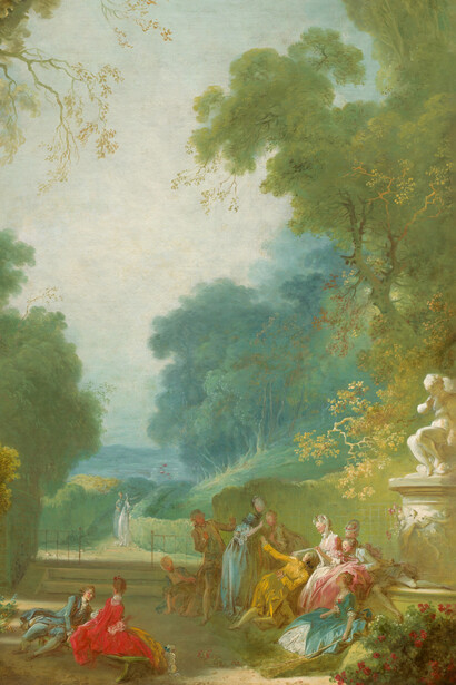 Jean-Honoré Fragonard, Ein Spiel mit dem Handschlag, Detail, 1775/1780, Öl auf Leinwand, 115,5 x 91,5 cm, National Gallery of Art, Washington