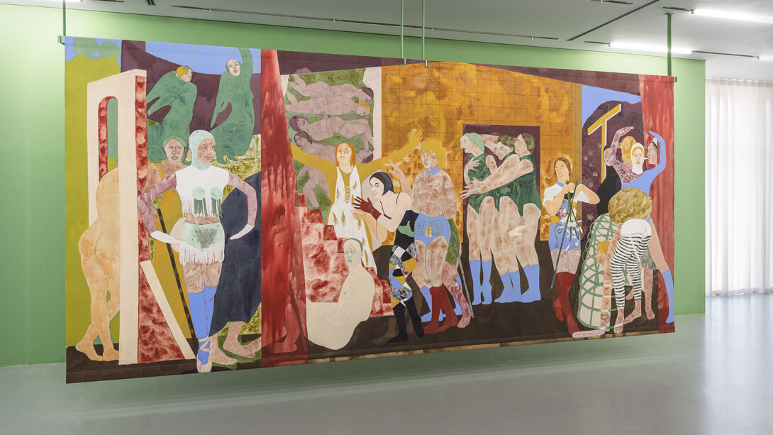 Ella Walker, Chorus, 2023, installation view at Kestner Gesellschaft, Hannover, Germany. Photo by Volker Crone. Courtesy of Casey Kaplan Gallery and Kestner Gesellschaft
