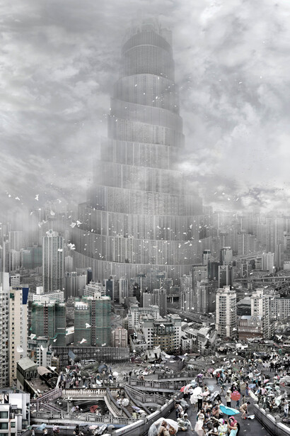 Du Zhenjun 杜震君 (b.1961), Babel World-Wind 通天國-風, 2010 C-print 數碼打印 160 x 120 cm (63 x 47 ¼ in.) Edition 3 of 6 版本3_6
