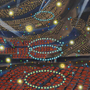 Michiko Itatani, Cosmic symphony (detail), 2015. Courtesy of Rebecca Camacho Presents