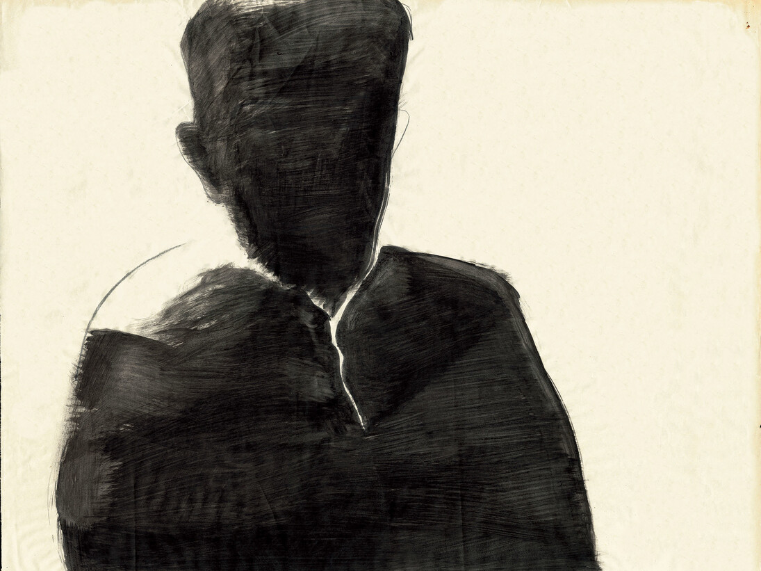 Alberto Olivetti, Ritratto di Pietro Ingrao, 1984,
acrilico su carta,
56 x 73 cm,
Roma, Collezione privata

