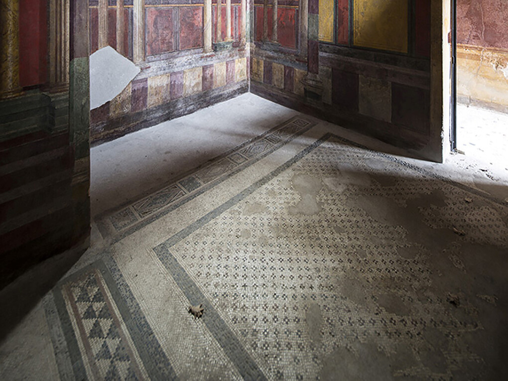 Sandro Scalia, Dittico Pompei, 33 x 140 cm, 2015, detail