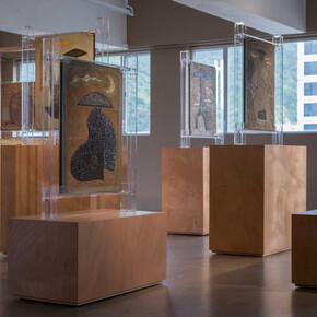 Ha Bik Chuen, Reframing strangeness. Ha Bik Chuen’s motherboards and collagraphs, exhibition view. Courtesy of Para Site