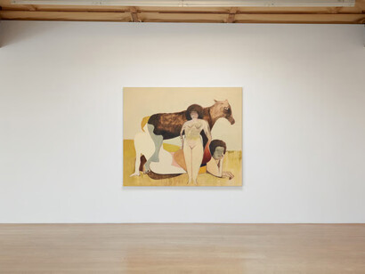 Tomoo Gokita, Naked (Desnudo), vista de exhibición. Cortesía de la Galería Blum