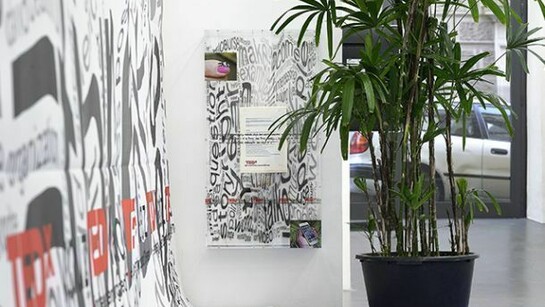 Simon Denny, TEDxVaduz redux, Installation at T293, Rome, February 27 – April 1, 2014