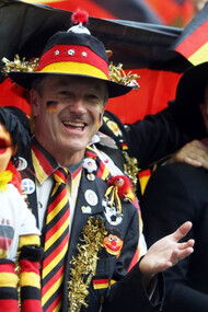 German fans supporting their football team