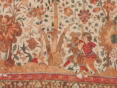 Floorspread, painted and dyed cotton, Coromandel Coast, 1630 © Victoria and Albert Museum, London