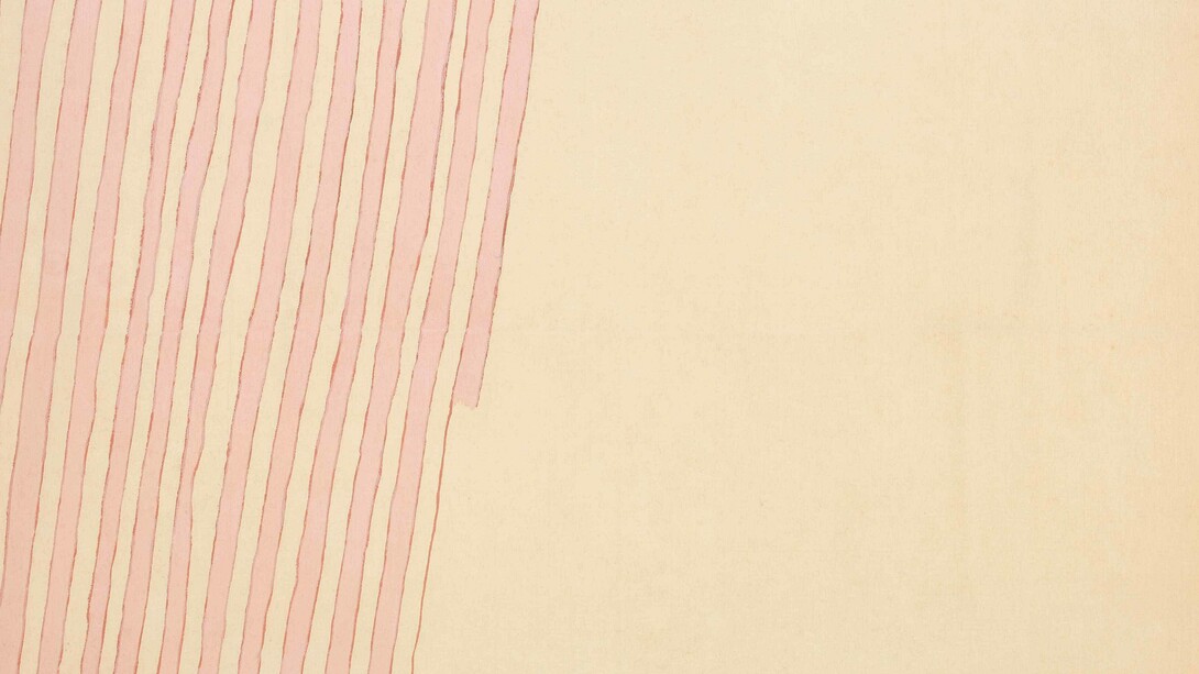 Giorgio Griffa, Linea doppia, dettaglio, 1979 