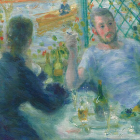 Auguste Renoir, Les canotiers (dettaglio), 1875. Cortesia del Musée d'Orsay