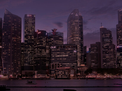 The skyscrapers of the corporate financial district of Singapore