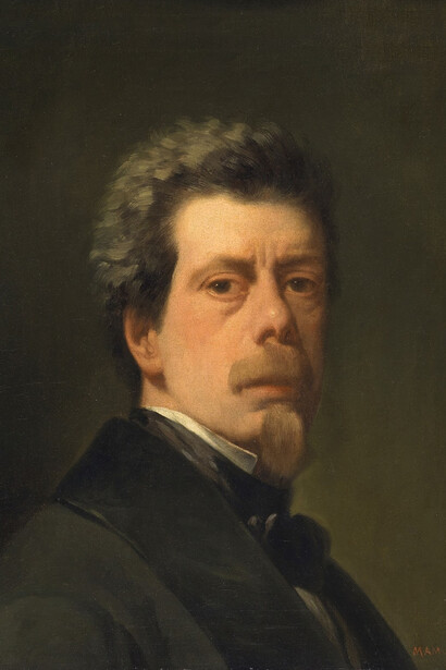 Self-portrait, Esquivel y Suárez de Urbina, Antonio María, Oil on canvas, Ca. 1856. Madrid, Museo Nacional del Prado