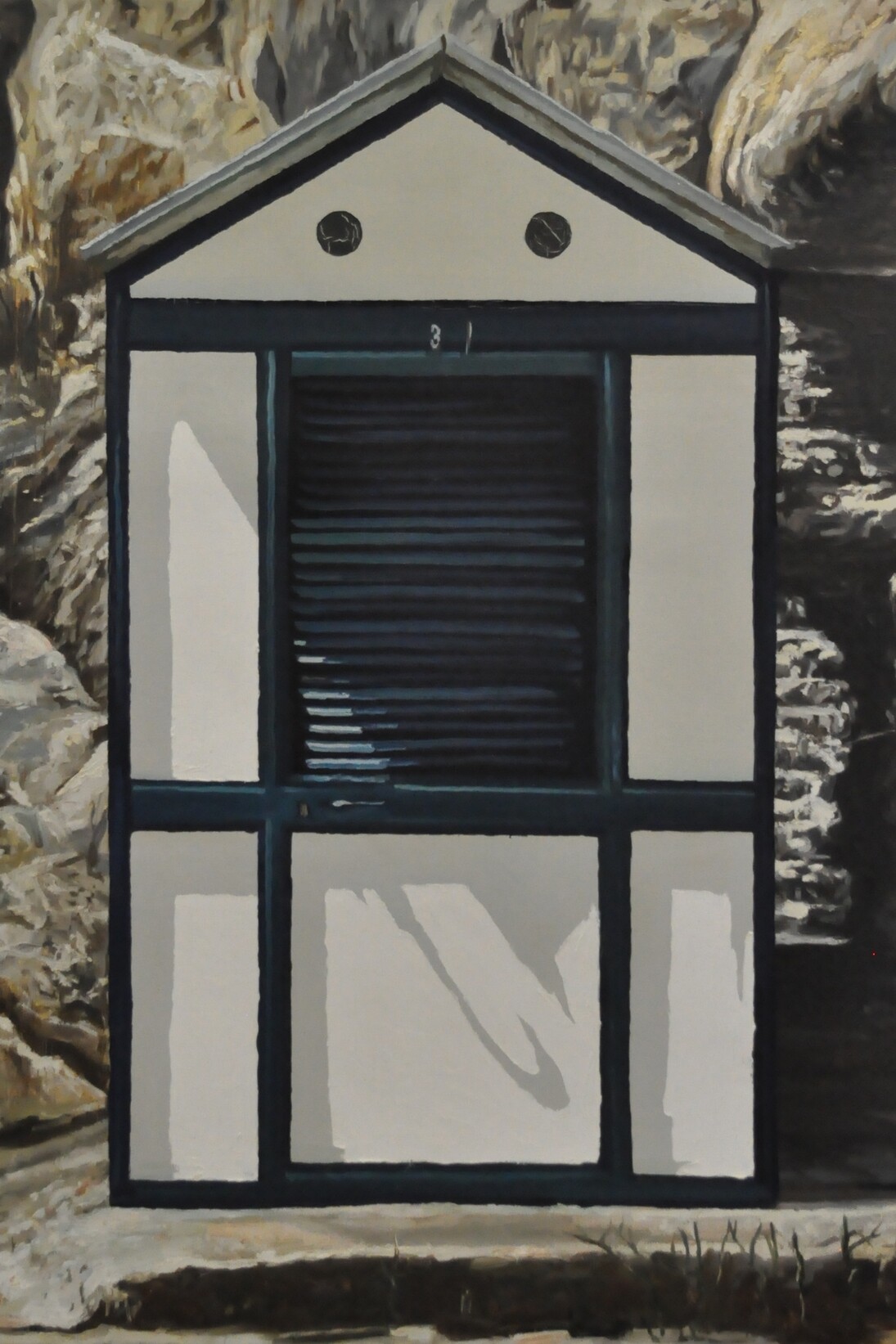 Andrea Di Marco, Condono, 2003. Olio su tela, 200x180 cm. Courtesy of Galleria Giovanni Bonelli 