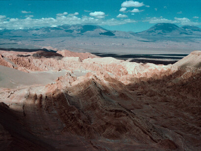 View of the Cordillera Domeyko mountain range in Chile