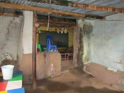 La scuola materna durante i lavori 