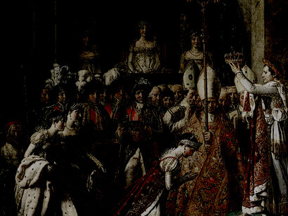 «La coronación de Napoleón» (detalle),  Jacques-Louis David