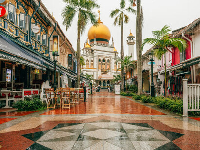 The Sultan Palace, located in Little India, Singapore, offers stunning views of its historic architecture and cultural significance