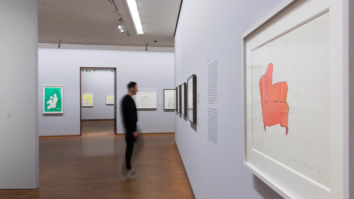 Maria Lassnig, Exhibition view. Courtesy of Albertina