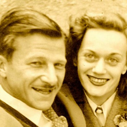 Art Babbit (1907-1992) con su esposa, Dina Gottliebova Babbitt