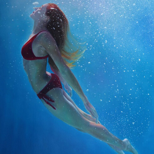 Matt Story, Red Arch Bubble Up, Oil on panel, 102 x 152 cm