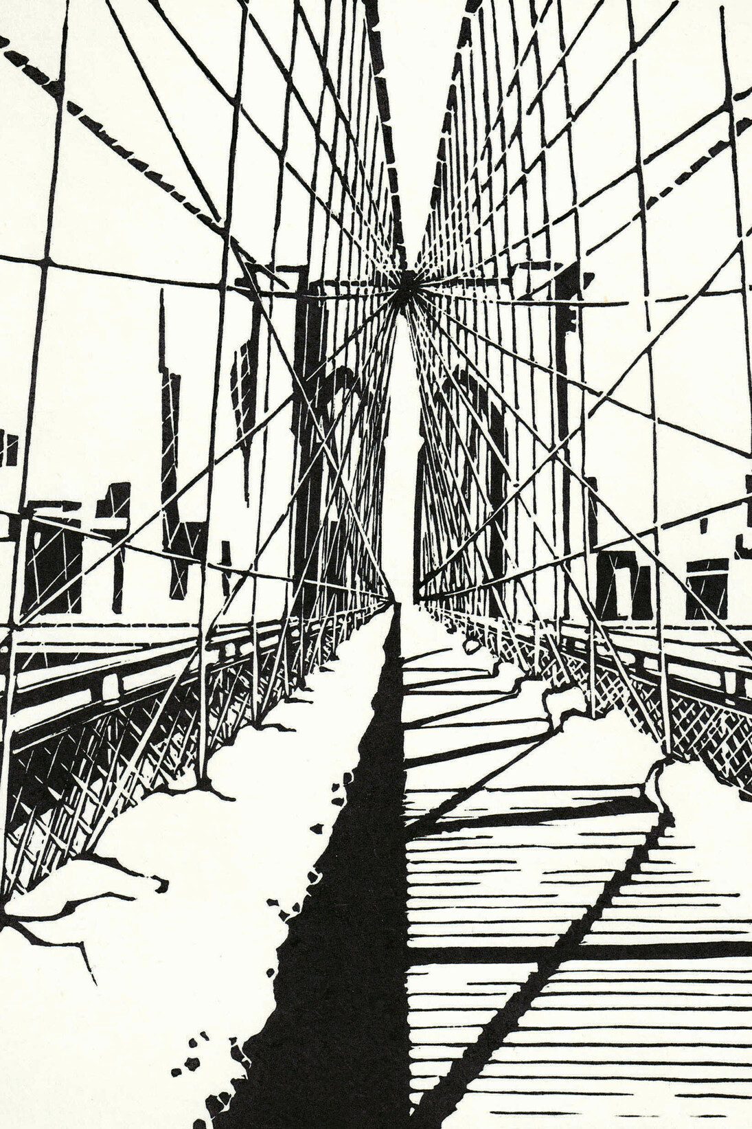 Anne Desmet, Brooklyn Bridge: Snow Light, 2015