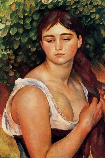 Pierre August Renoir. The braid (Suzanne Valadon), 1886