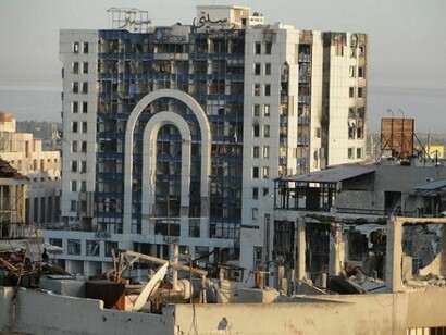 Building in Homs. After