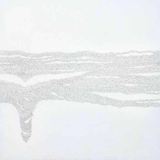 Golnaz Fathi, Untitled, 2007, Pen and varnish on canvas, 39.4 x 39.4 inches. Image courtesy of Sundaram Tagore Gallery