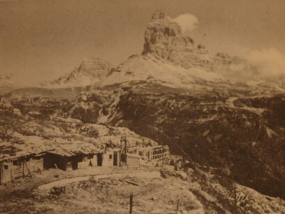 Ex comando battaglione italiano, estate 1918, ora vi sorge il rifugio Bosi